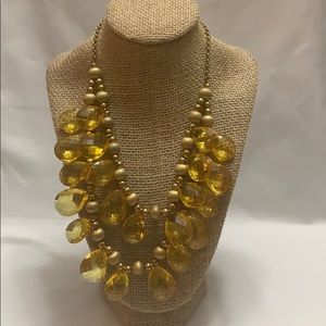 Yellow beaded necklace